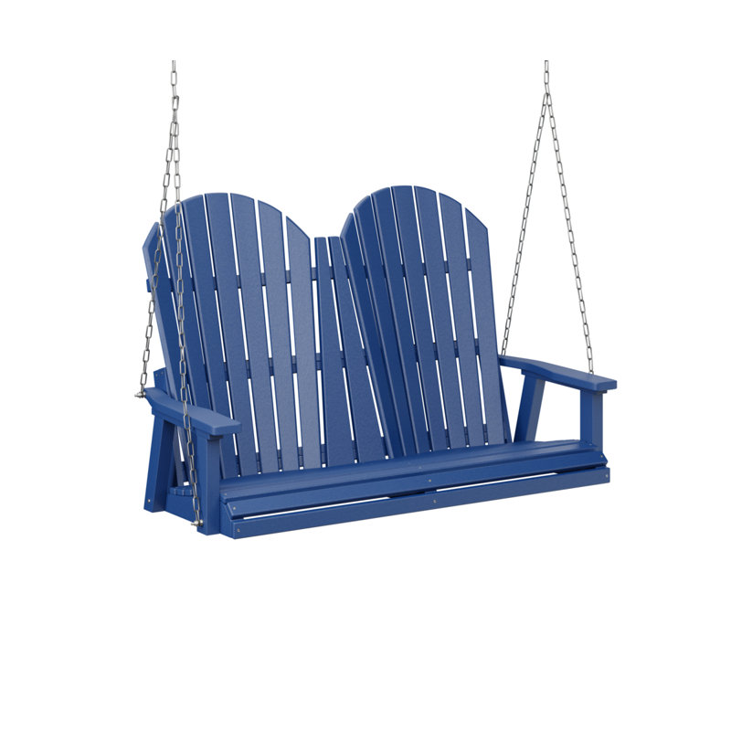 Balançoire double berlinoise avec chaînes en zinc, Bleu pacifique