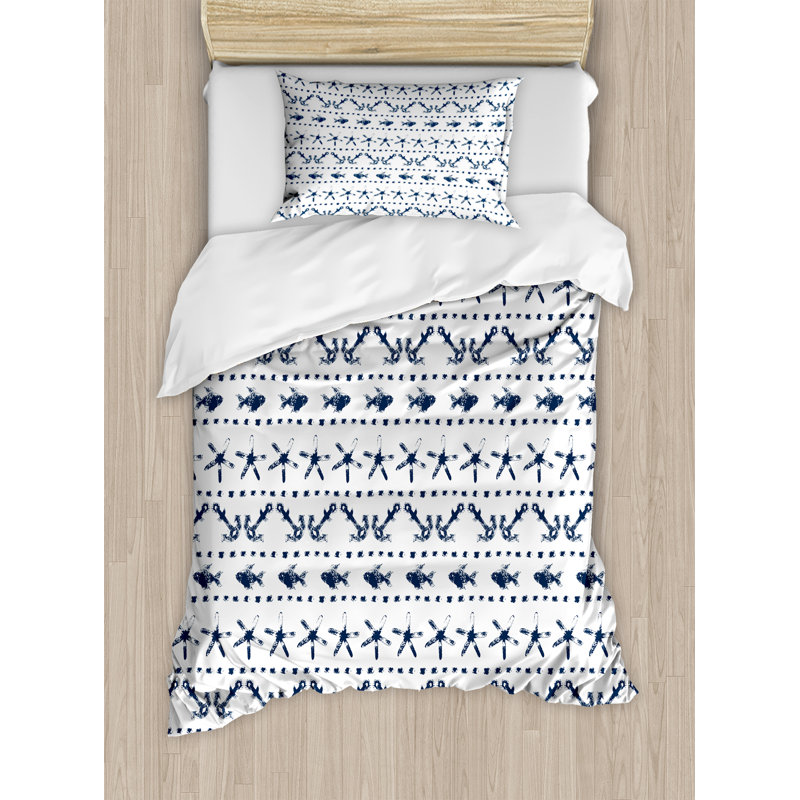 Coastal Polyester Duvet Cover, Twin