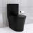 Modern Matte Black Toilet, 1.1/1.6 Dual Flush, Porcelain Material Toilet With , Bathroom Aesthetic-121599381