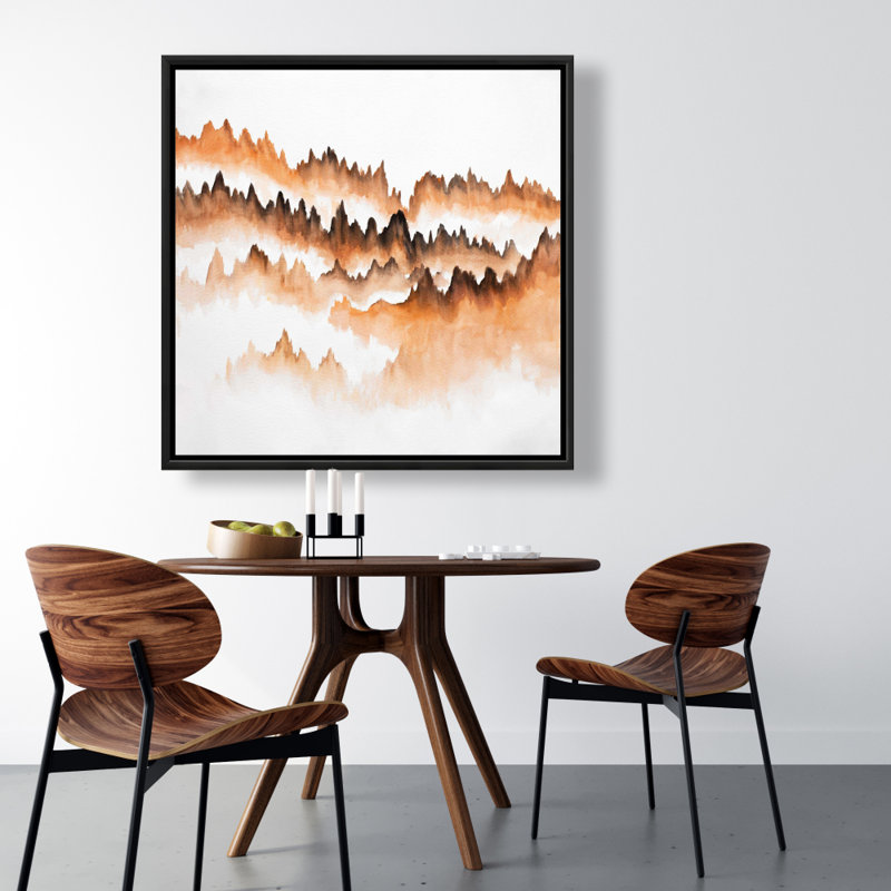 Montagne de sapins - décor de toile encadrée minimaliste