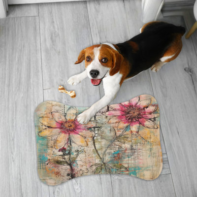 Antique Florals - Tapis d'alimentation en os 1 pièce