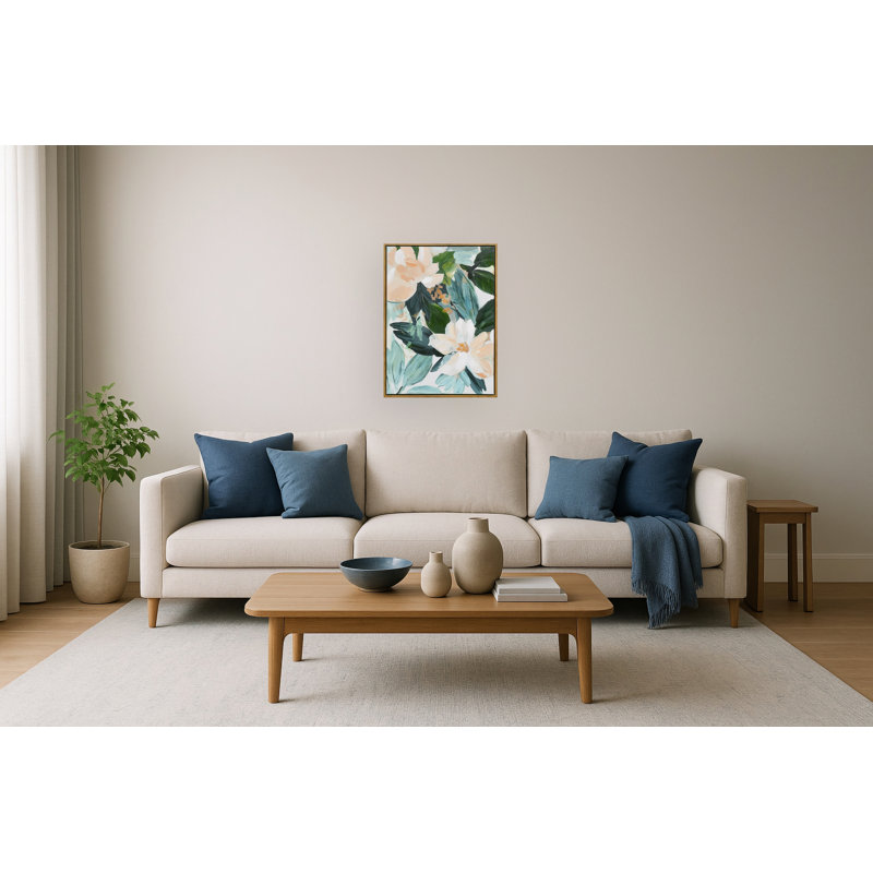 "Floral Serenity I", art mural sur toile encadrée - 20 "x 28"