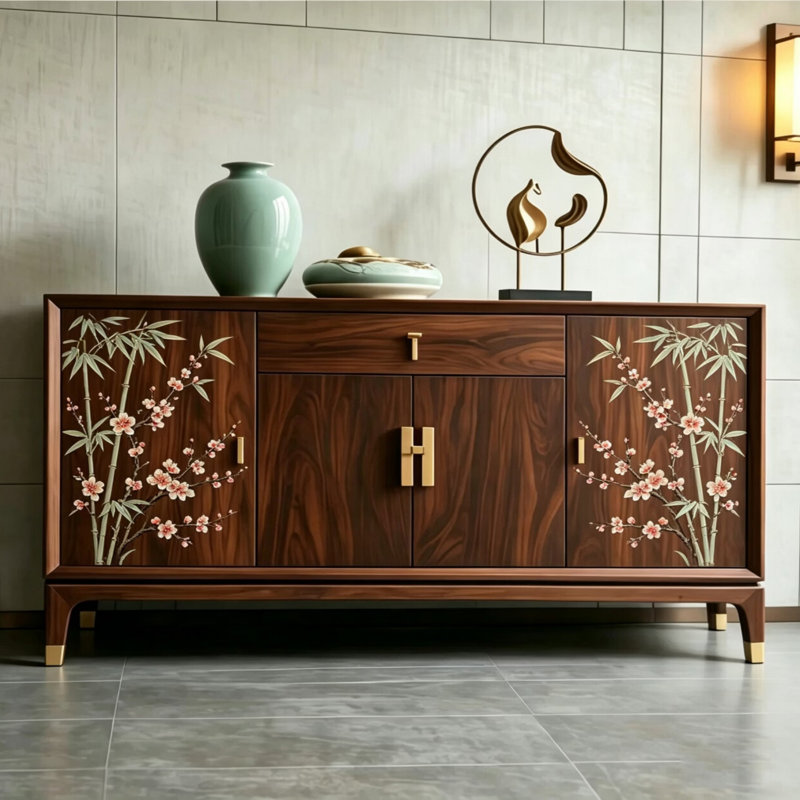 High-End Solid Wood Home Sideboard, 35.43" H x 62.99" W x 15.75" D