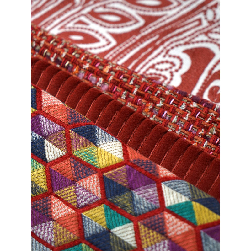 Hinson Library Confetti Cotton Blend Fabric, Red