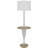 61'' Brown Tray Table Floor Lamp with USB