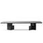 Table basse 94,49 po, moderne, minimaliste, en bois massif noir, table de conférence simple-133419101