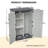 Rust Proof Resin Garden Equipment Storage With Partitions - Weatherproof, Spacious, UV Resistant Material-124923906