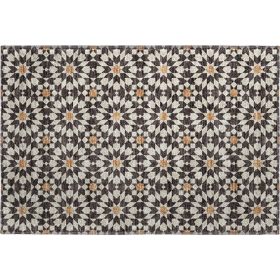 Premium Machine Washable Tweedy Charcoal Rug