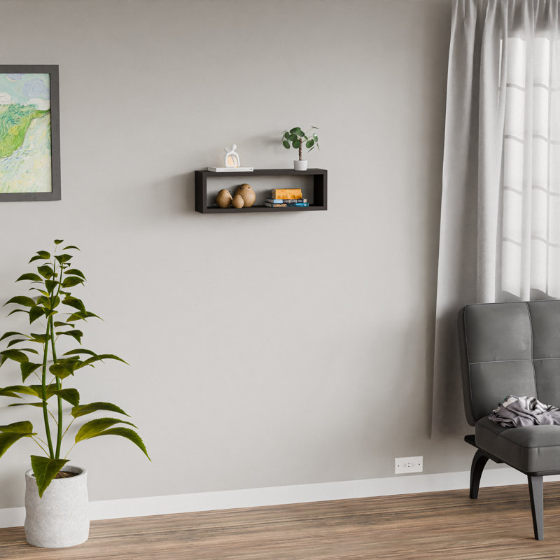 Tablette de rangement décorative en bois massif Kubby 16.1, Brun