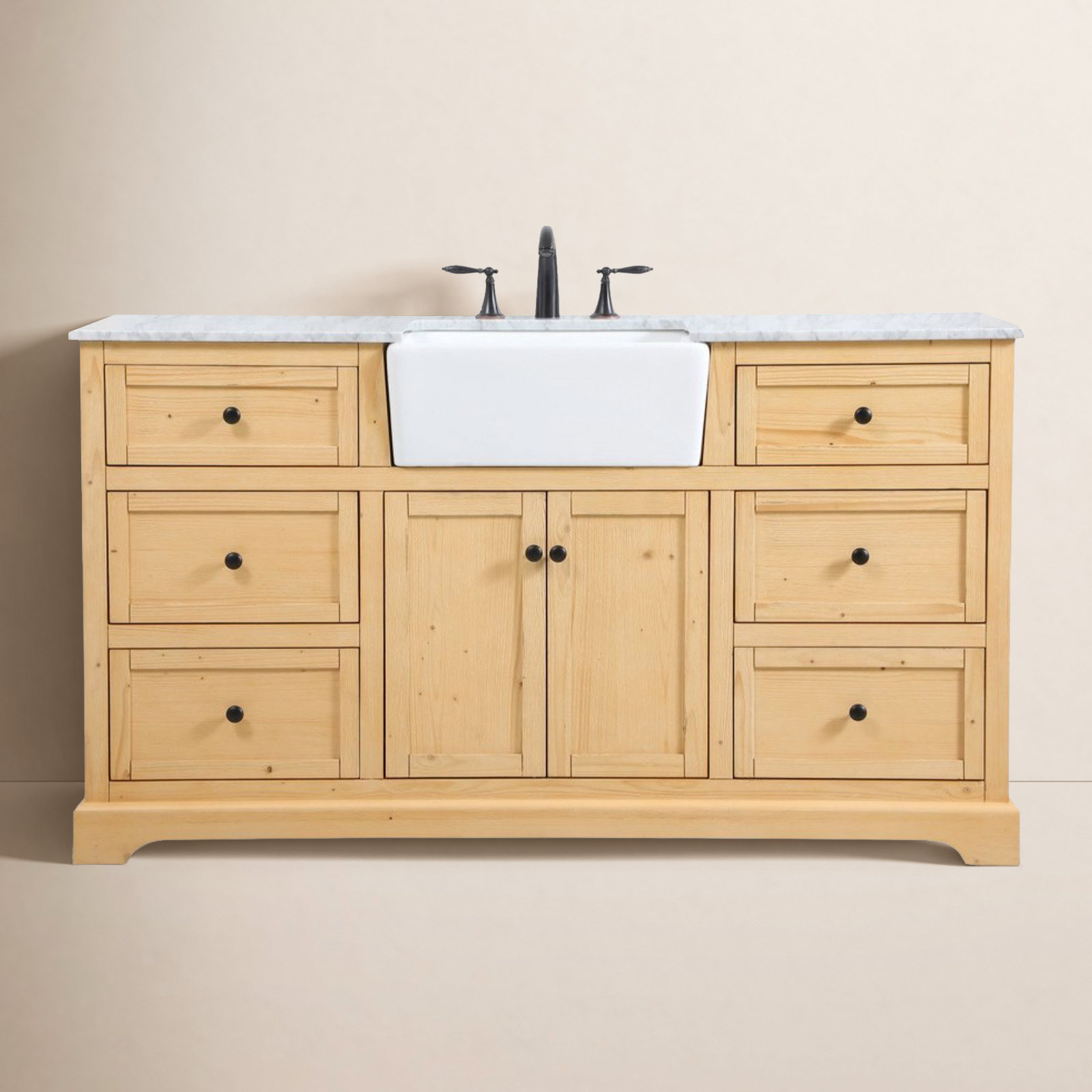 Pardue 48'' Single Bathroom Vanity, Natural Wood