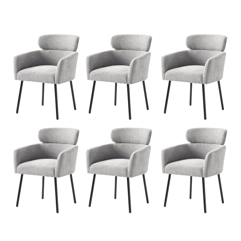 Chaise de salle à manger avec pieds réglables H 19 po Turgeon, Gris, 6