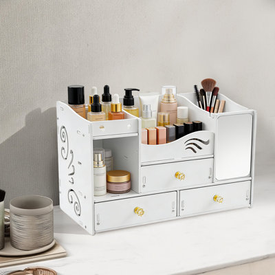 Organisateur de maquillage à 3 tiroirs Boîte de rangement pour meuble-lavabo blanc 15,74 po