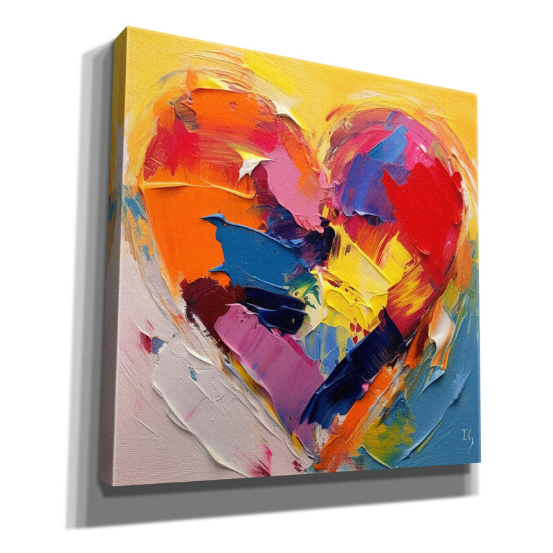 «Vivid Heartbeats» par Ivan Guaderrama, art mural sur toile, H 37 po x l 37 po x P 1,5 po