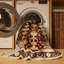 Tapis brun français lavable à la machine-2143766480