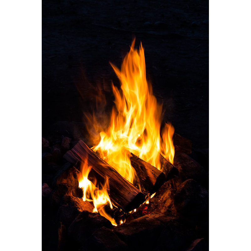 Flames Of Campfire by FedotovaPolina - Wrapped Canvas Print, 46cm H x 30cm W