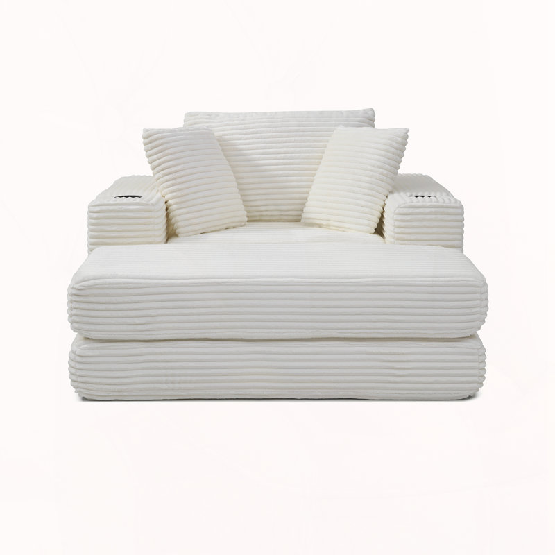 Méridienne de 52,4 po, Beige