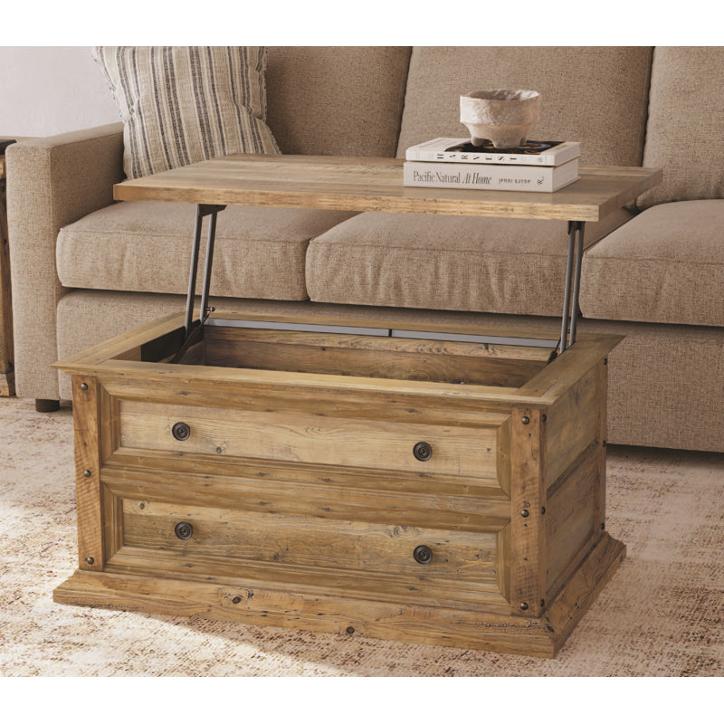 Eralynn Reclaimed Wood Lift-Top Cocktail Table
