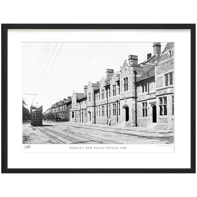 Burnley, New Police Offices 1906 - Single Picture Frame Print, 40cm H x 50cm W x 2.3cm D