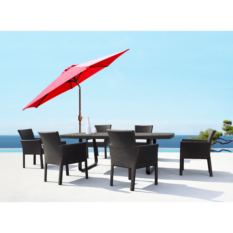 Parasol de marché 9 pi Panama Jack, Rouge, Bronze