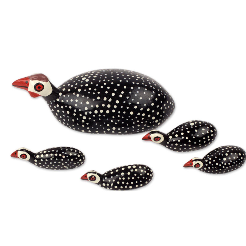 Ensemble de figurine 5 pièces ébène à poules Frostley
