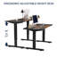 55"×24" Black Electric Standing Desk Height Adjustable Desk For Home And Office Computer Table Gaming Desk Modern Lift-Up Desk (Not Include Stools)-1226874338-1226874348