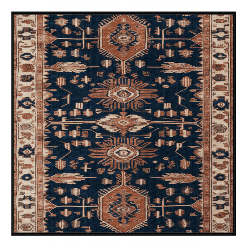 Tapis brun lavable à la machine, Carré 3 pi