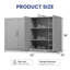 Buffet d'appoint moderne avec portes et tablettes réglables-1309232232-1309232246