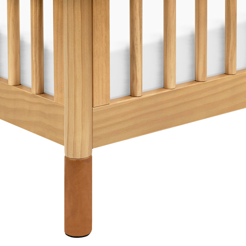 Gelato 4-in-1 Convertible Crib, Honey/Vegan Tan Leather