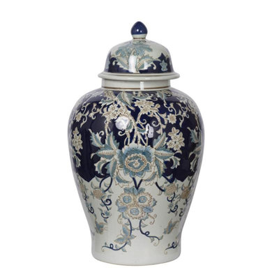 D13.5x23"  Charette Porcelain China Jar