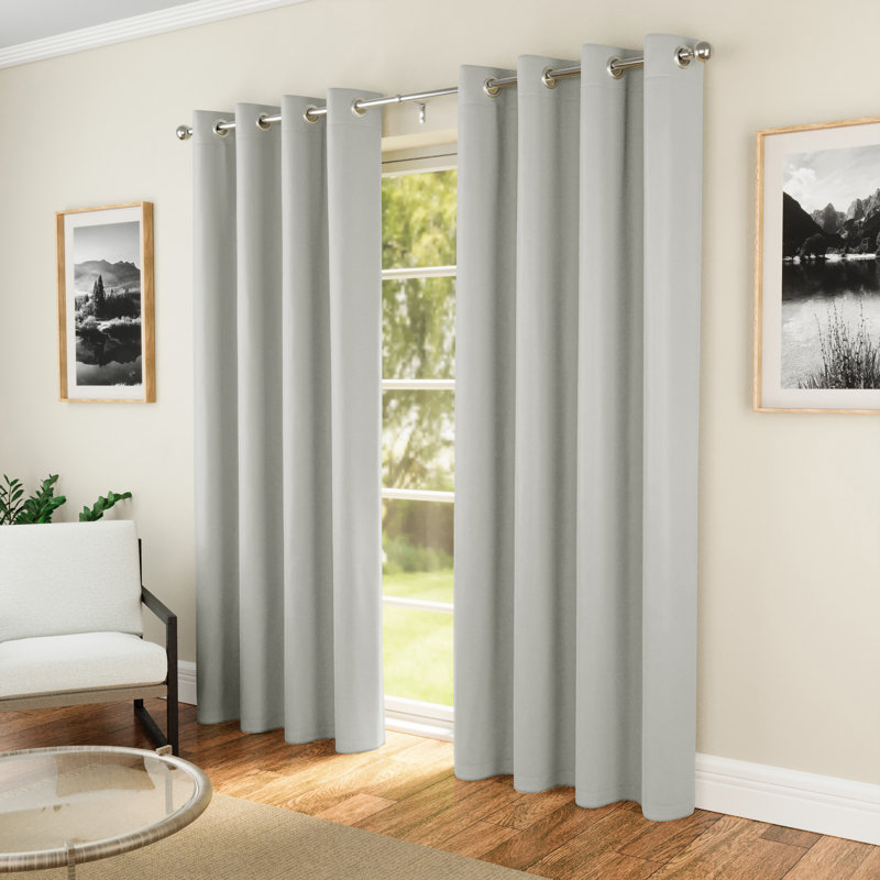 Stefany Room Darkening Curtain, 168 W x 229 D cm, Grey