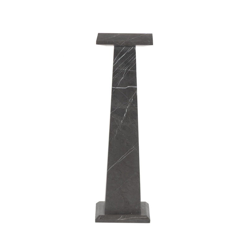 Ellric Pedestal 40", Grey Italian Marble