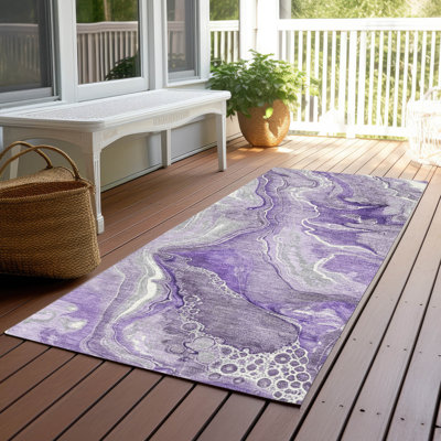 Tapis mauve intérieur / extérieur lavable à la machine Cinead ACN1681