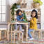 Nordic Toddler and Kids 5 Piece Round Table and Stool Set-610226602