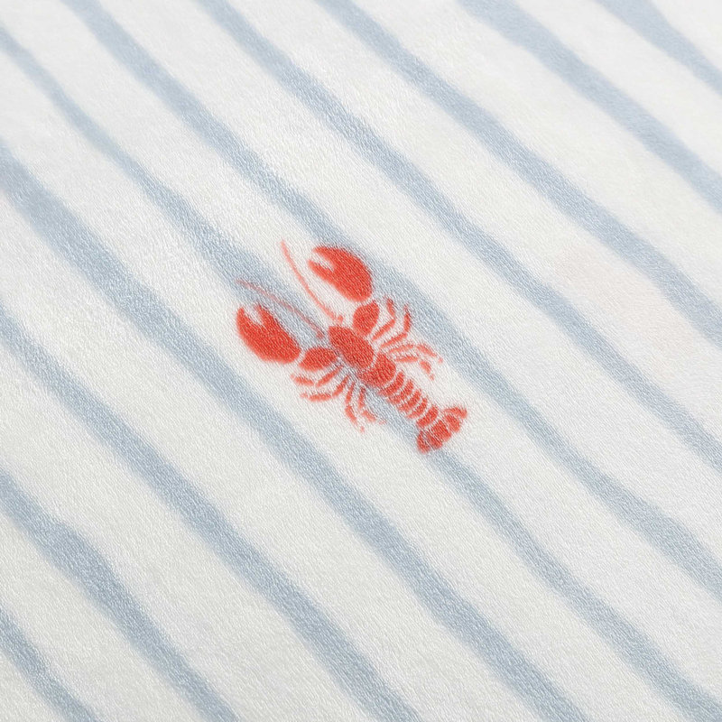 Couverture polaire Nautica, Lit simple, Homard à rayures bleues