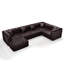 Canapé modulaire en similicuir 6 pièces avec repose-pieds mobile Ecoliving-131247940-131247942