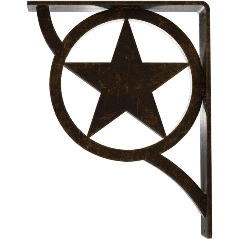 Support en fer forgé Austin, Laiton antique, H 10 po x l 2 po x P 7,5 po