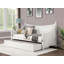 Lit de jour simple de style transitionnel avec moulures, faiteaux, structure en bois massif et style affiche prêt-à-monter avec finition blanche.-1043905175