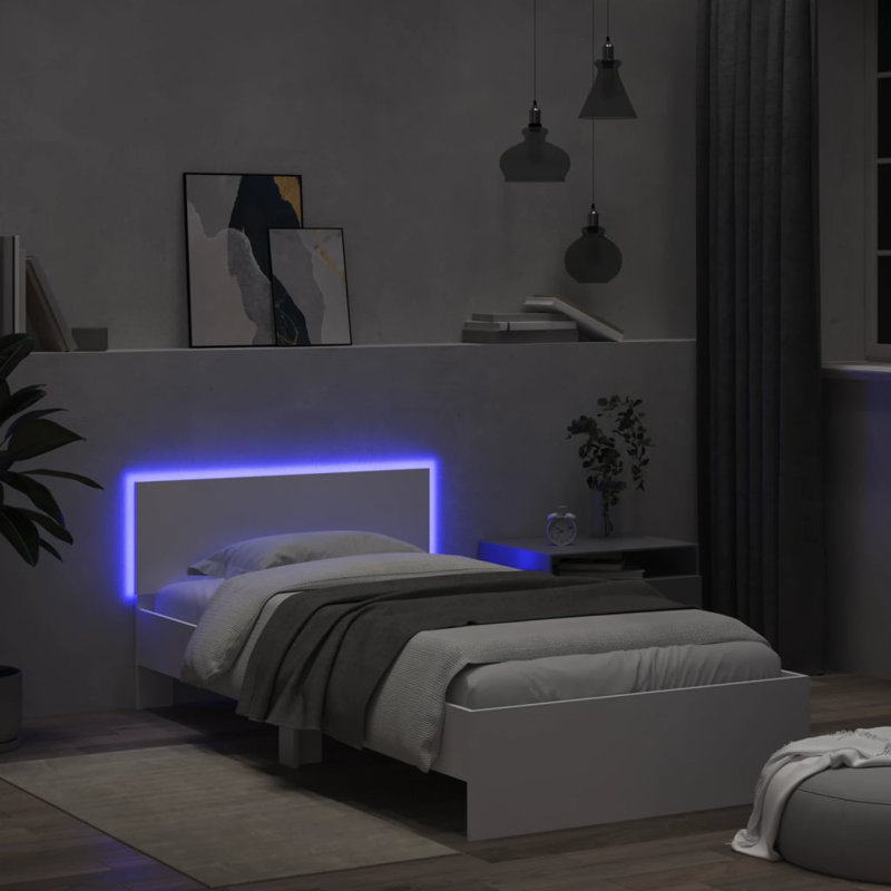 Nyleen Bed, EU Single (3'4), White