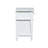 , White 1-Drawer Nightstand
