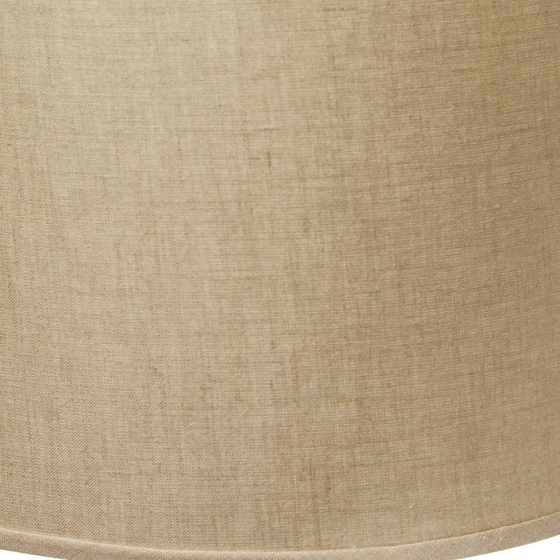 Abat-jour cylindrique en lin 14 po, Marron foncé