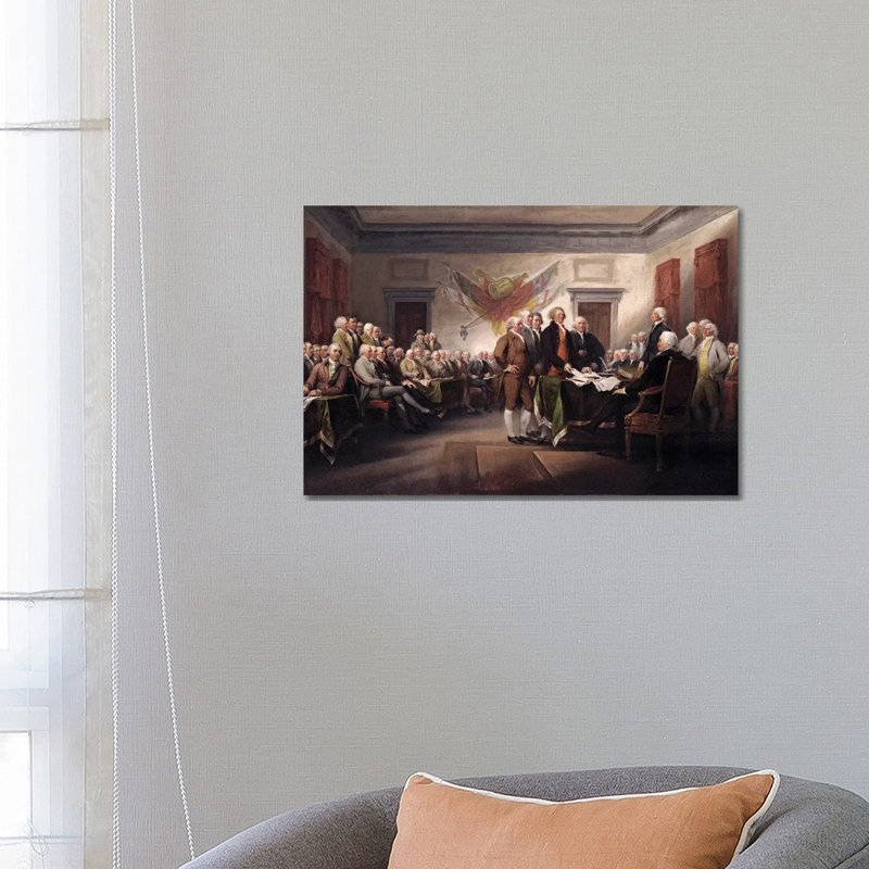 Declaration Of Independence, C.1817 (Yale University Art Gallery) by John Trumbull - Wrapped Canvas Print