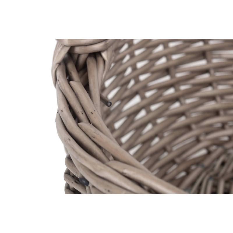 Wicker Bathroom Shopper Basket, 27cm H x 29cm W x 35cm D