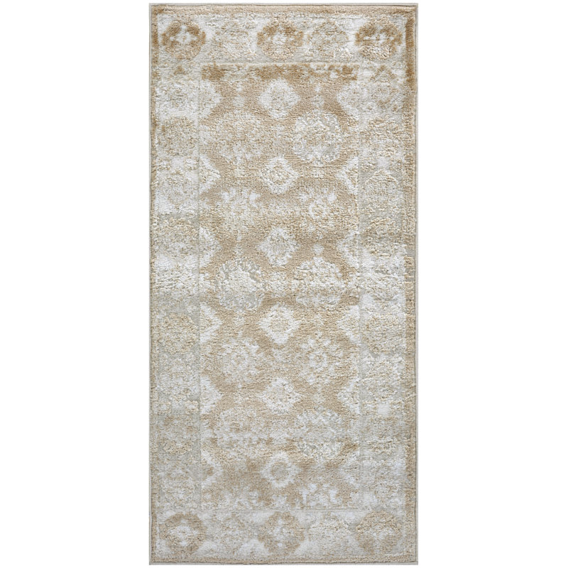 Nourison Dekor 2' x 4' Cream Beige Vintage Indoor Rug, Runner 2' x 4'