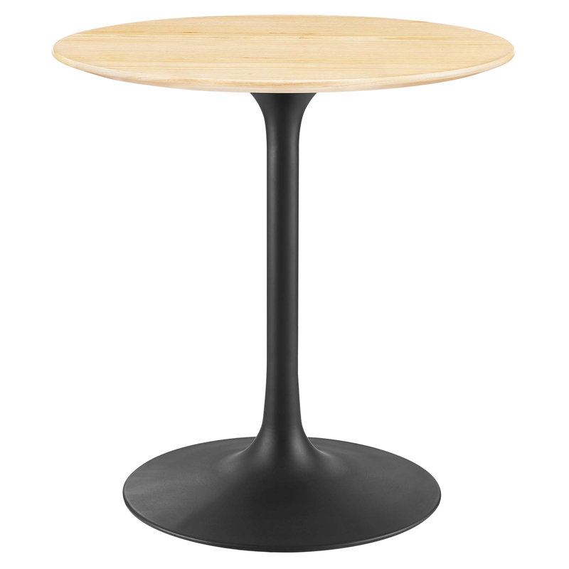 Table de salle à manger Modway Lippa, Noir, Naturel, L 27,5 po x l 27,5 po