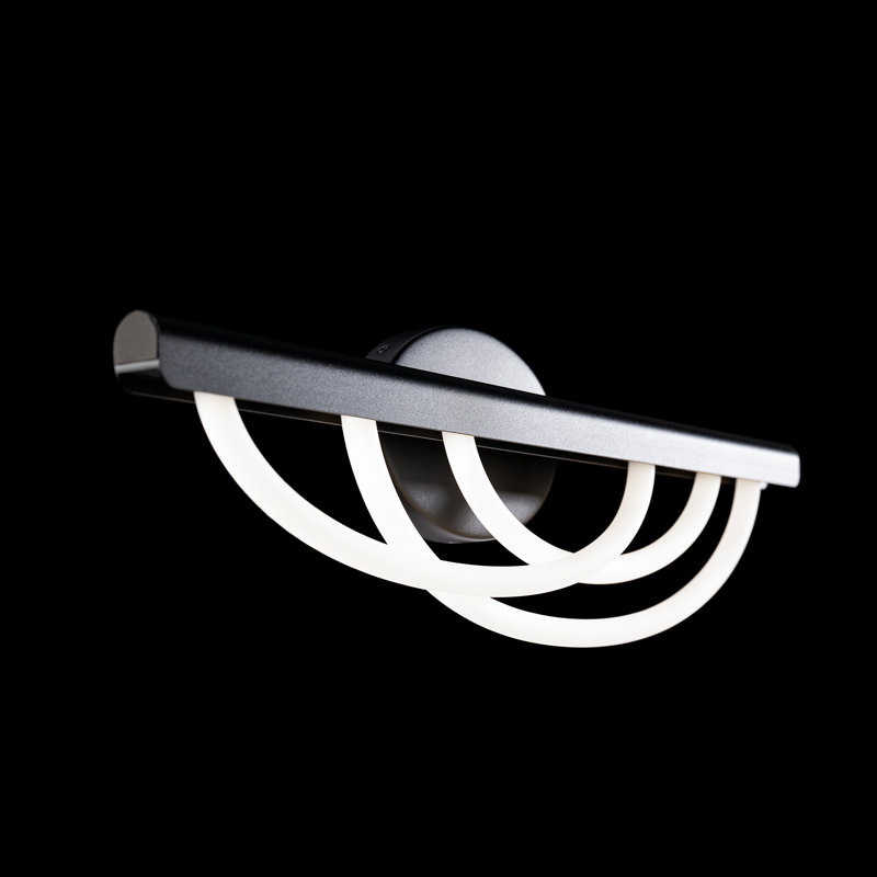 Swoop LED Bath Vanity & Wall Light, Black