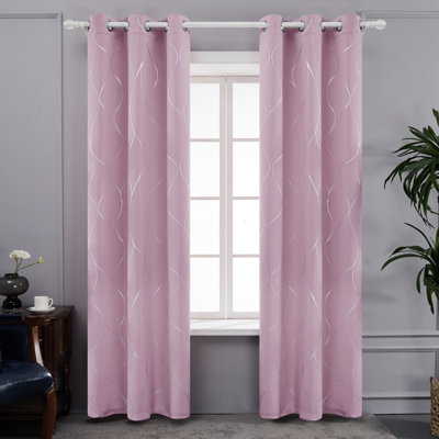 Seligman Wave Foil Printed Room Darkening Thermal Curtains