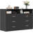 6 Drawers Dresser,Modern Storage Tower Dressers and Chests 2 Open Cubby,Large Organizer for Bedroom-1094945056