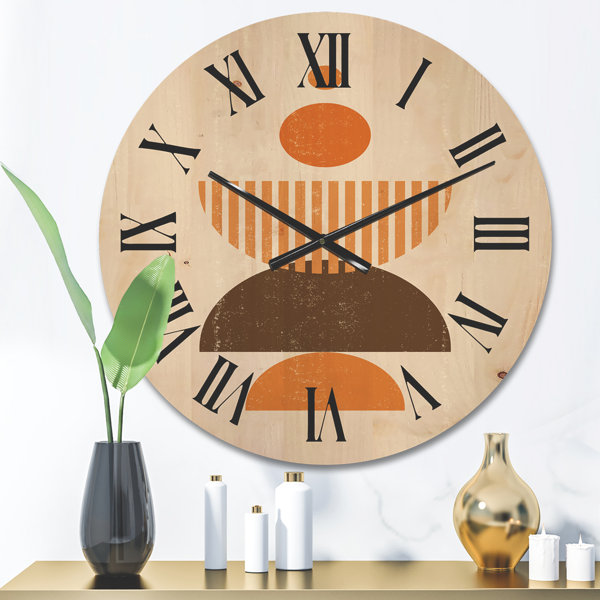 East Urban Home Solid Wood Wall Clock | Wayfair