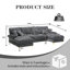 4 Seater Chenille Sectional-1147271753