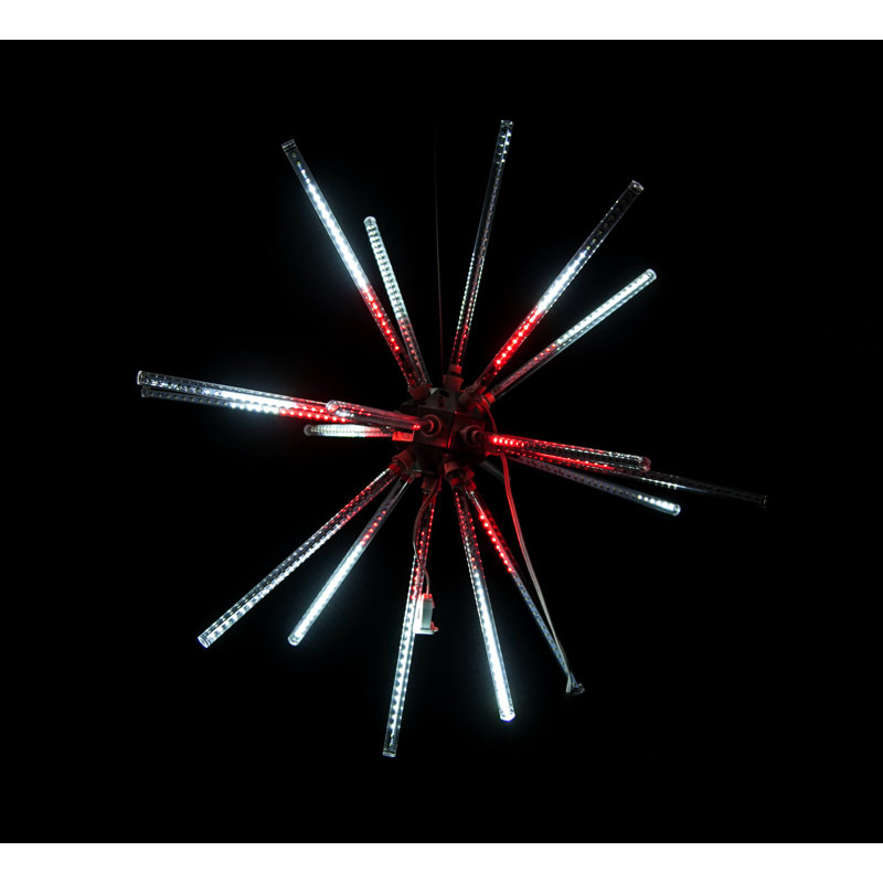 LED Lighted Window Décor, Red/Pure White